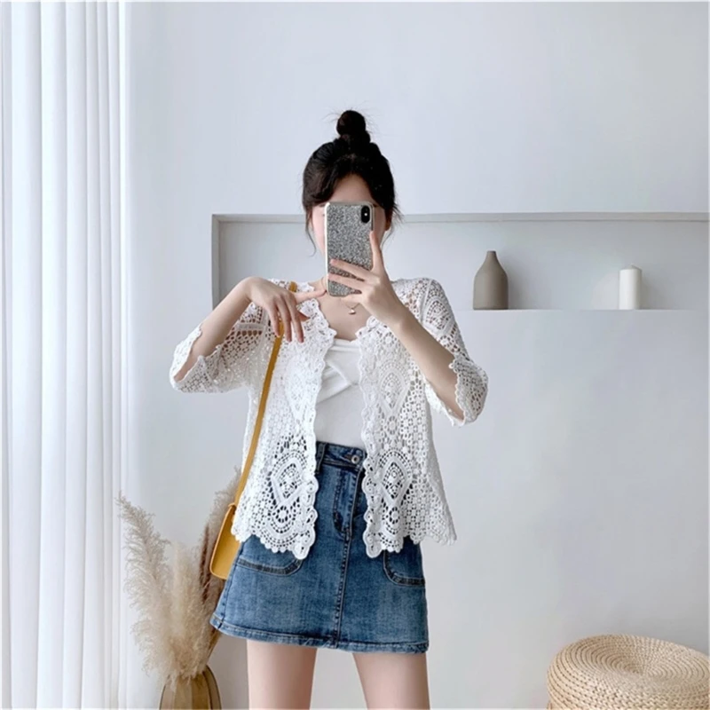 Áo len cardigan nữ móc áo kimono dài tay cỡ lớn Áo len dệt kim hở phía trước