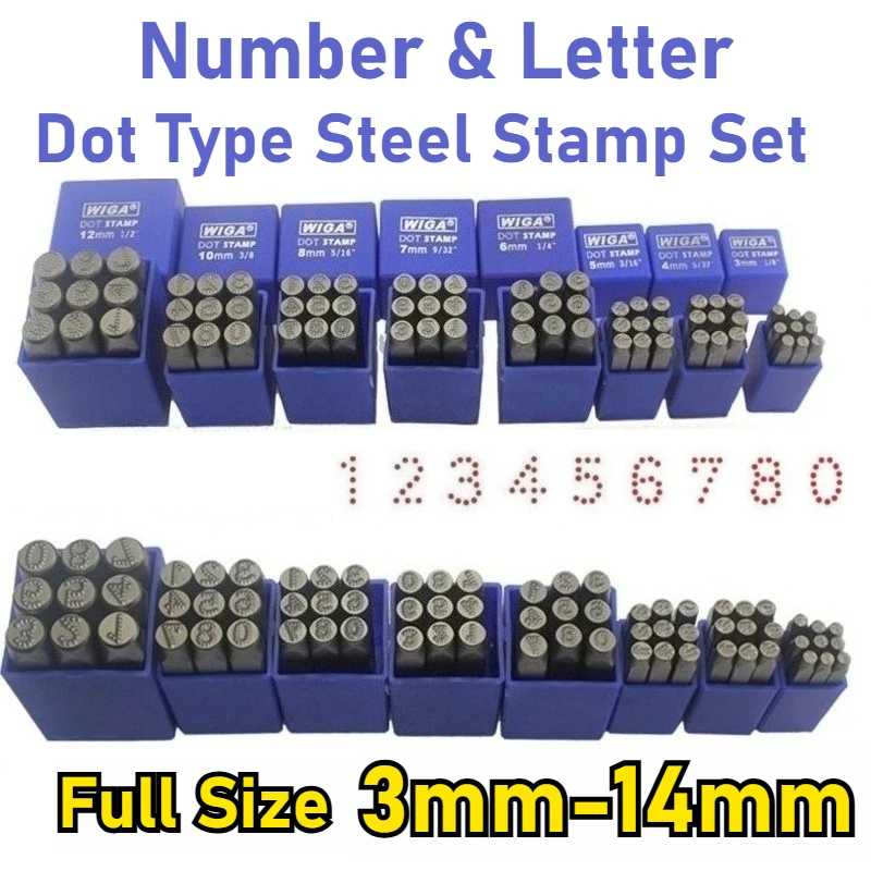 

Набор штампов с цифрами и буквами 3–14 мм, стальной сплав A-Z и 0-9, металлический перфоратор, инструмент для металла, пластика, дерева, кожи и многого другого