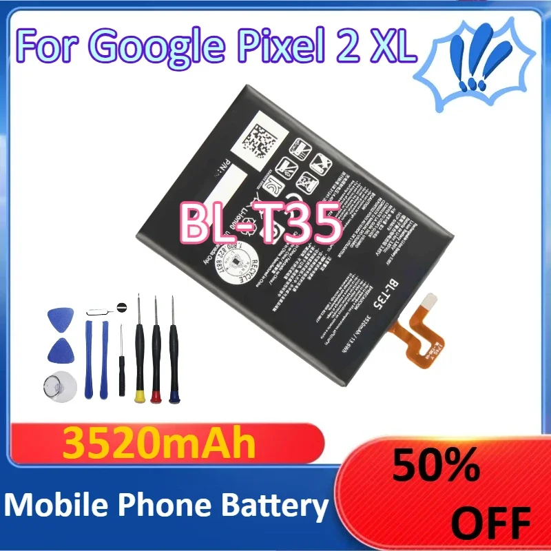 [BL‑T35] for Google Pixel 2 XL Mobile Phone Battery 3520mAh +Tools