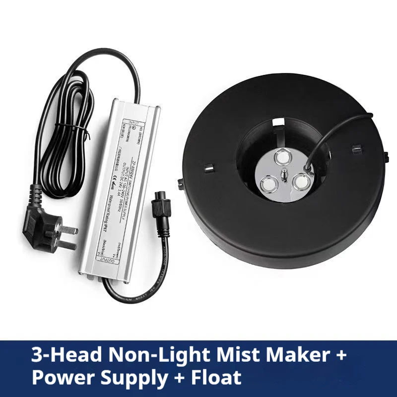 DC24V 3 Head Ultrasonic Humidifier Mist Maker Spray Mist Maker Fog Maker Water Fountain Pond Air Nebulizer Landscape Fogger