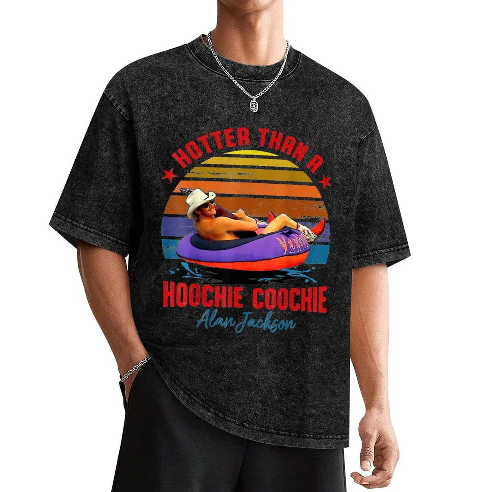 Hotter-Than-A-Hoochie-Coochie best tee for fans men women T-Shirt basketball graphic tees sweat Men's cotton t-shirt