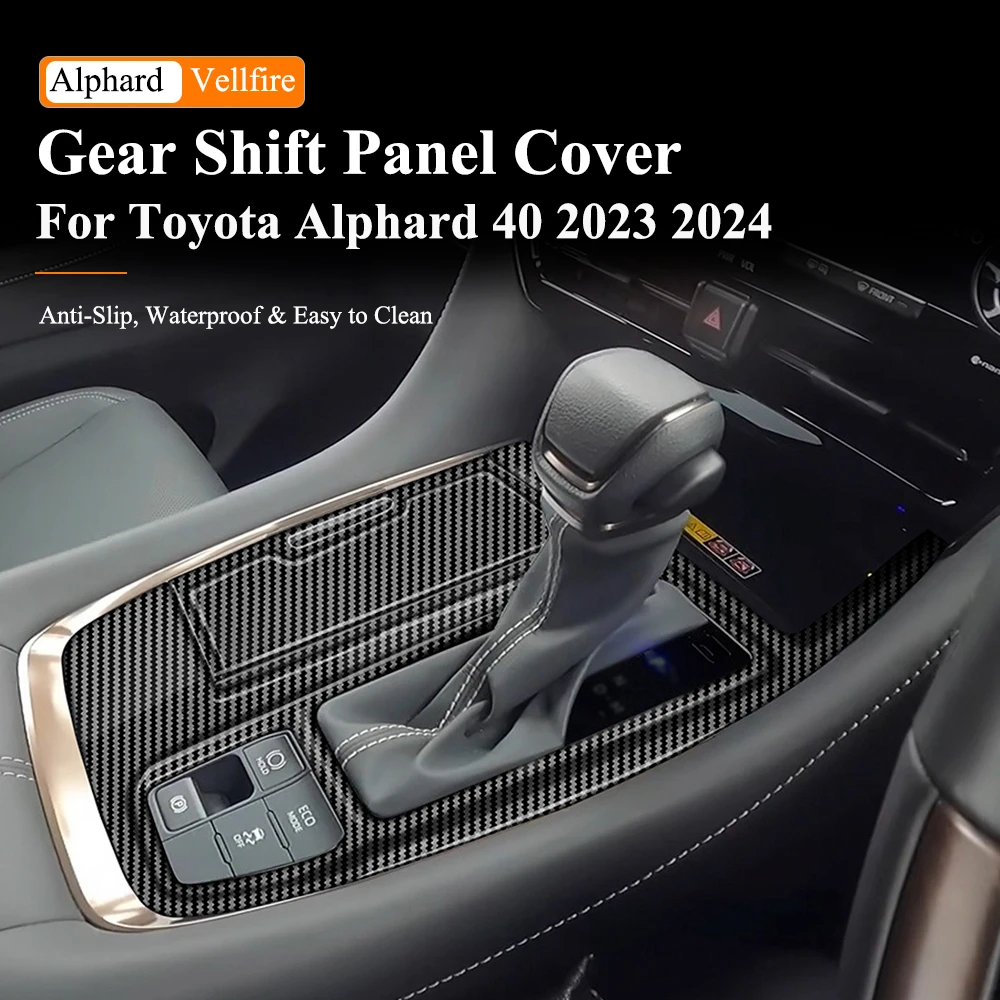 

Центральная консоль автомобиля RHD, панель переключения передач, крышка ручного тормоза для Toyota Alphard Vellfire 40 Series 2023 2024, аксессуары для стайлинга автомобилей