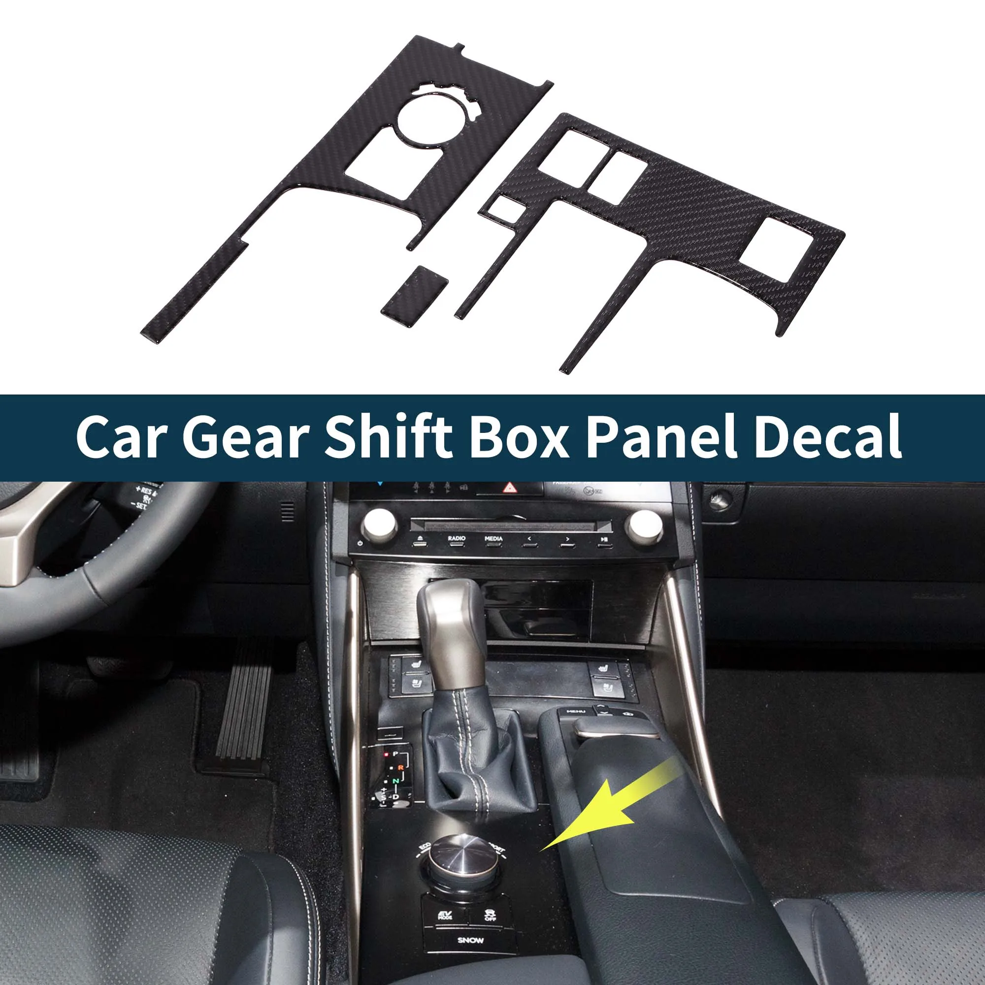 

UXCELL Auto Gear Shift Box Panel Decal for Lexus IS IS200t IS250 IS300 IS300h IS350
