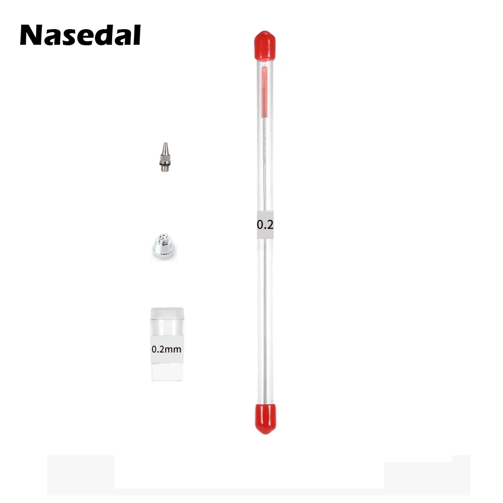 Nasedal 0.2mm 0.3mm 0.5mm Airbrush Nozzle Needle Replacement for Airbrushes Spray Gun Model Spraying Paint Accessories