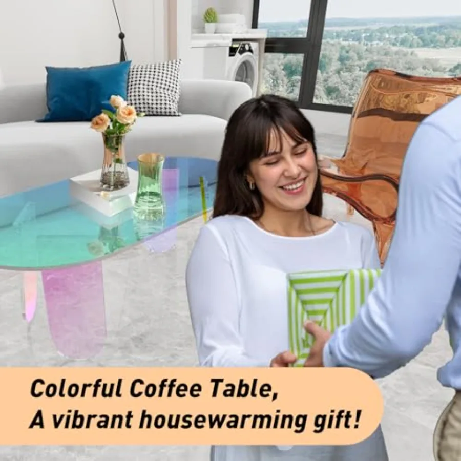 Stoliki kawowe akrylowe Moderccent, szafka nocna, stolik irysujący, stolik kawowy, stolik pomocniczy, okrągły stolik końcowy, nowoczesne eleganckie biurko, meble do salonu