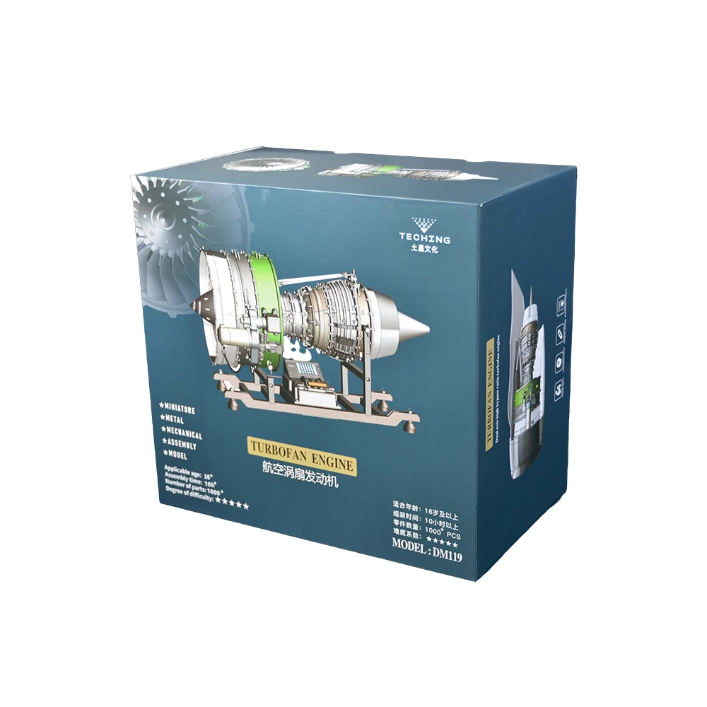 

TECHING Dual Rotor Turbofan Engine Electric Assembling Model KIT Desktop Decorative Ornaments Adults Children's Toys Gift