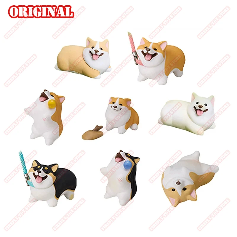 

Original Animation Game Peripheral Toys Lovely Animals Dog Keychain Gacha Gashapon Anime Action Model Figures Collection