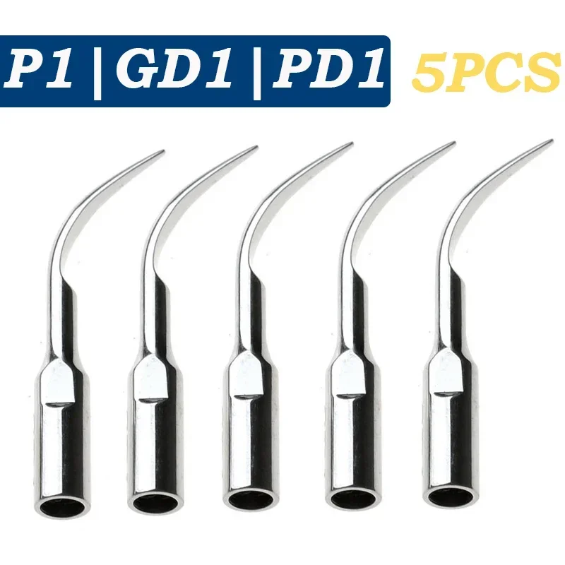 

5 Pcs Dental Scaler Tips Fit Ems Woodpecker Ultrasonic Scaler Handpiece Scaling Tips P1 / Gd1/ Pd1