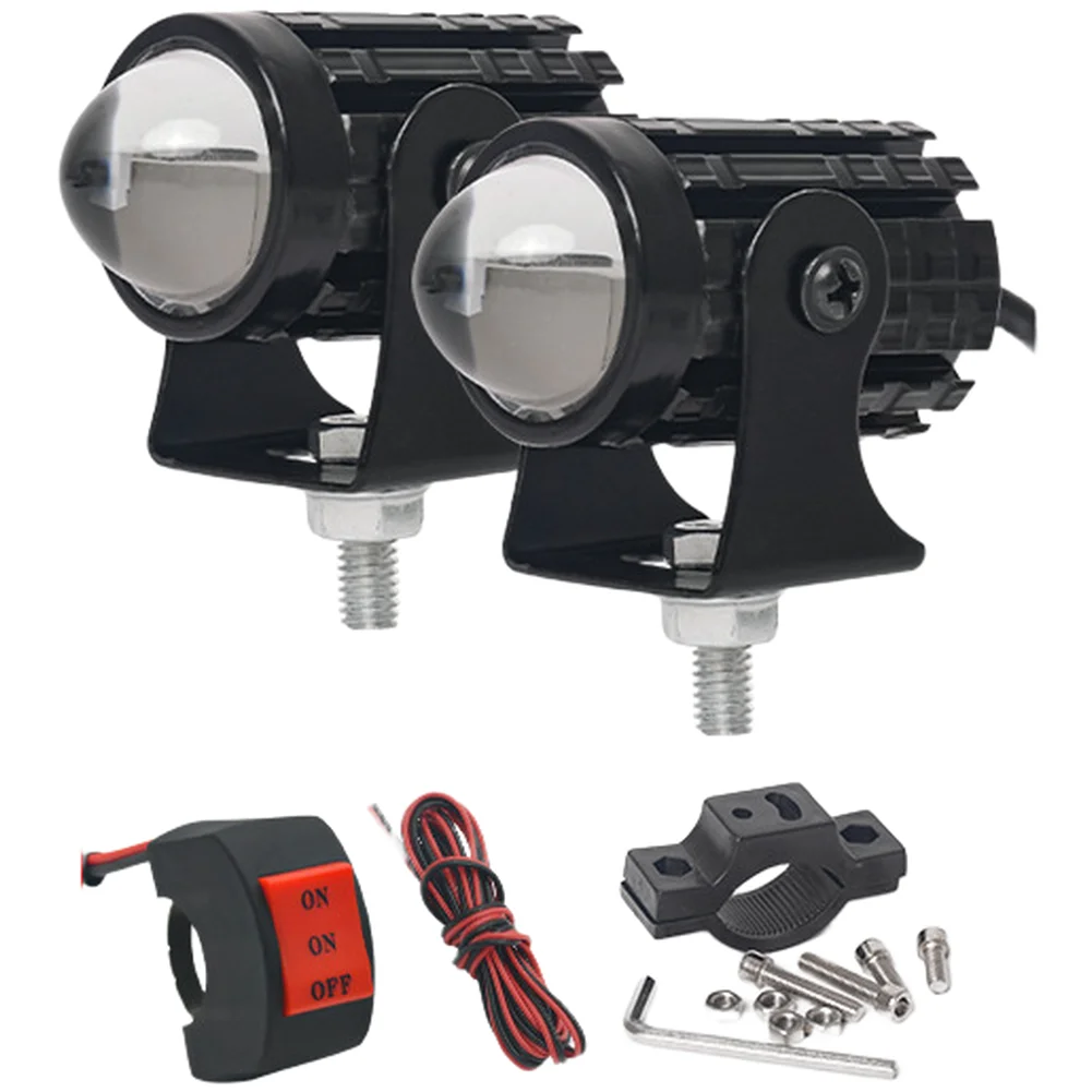 

12-80V LED Motorcycle LED Spot Dual Light Modes White And Yellow IP67 Waterproof Protection For Rainy Or Foggy Conditions