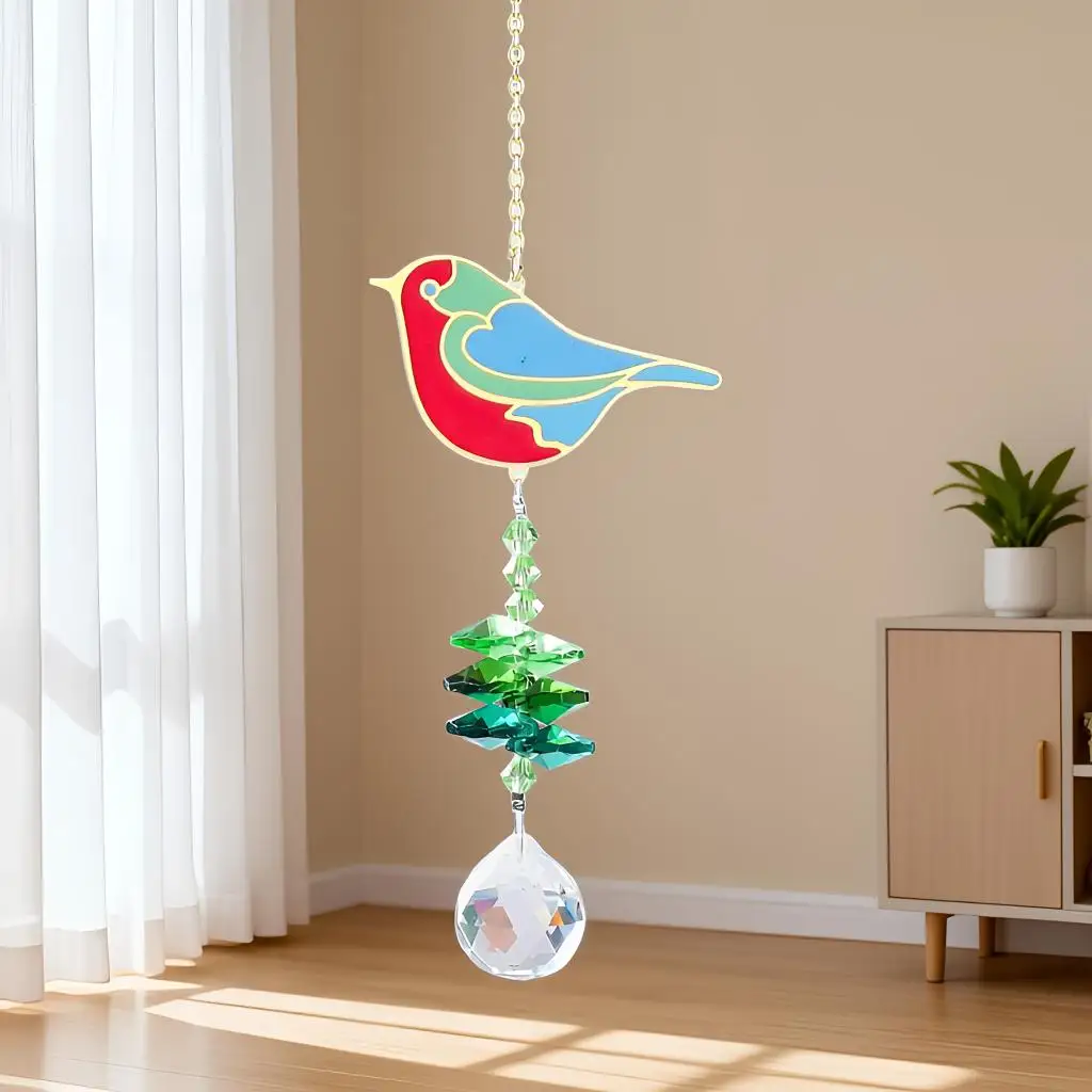1PC Bird Shaped Crystal Prism for Window Suncatchers Chandelier Parts Rainbow Maker Pendant Sun Catcher Charm