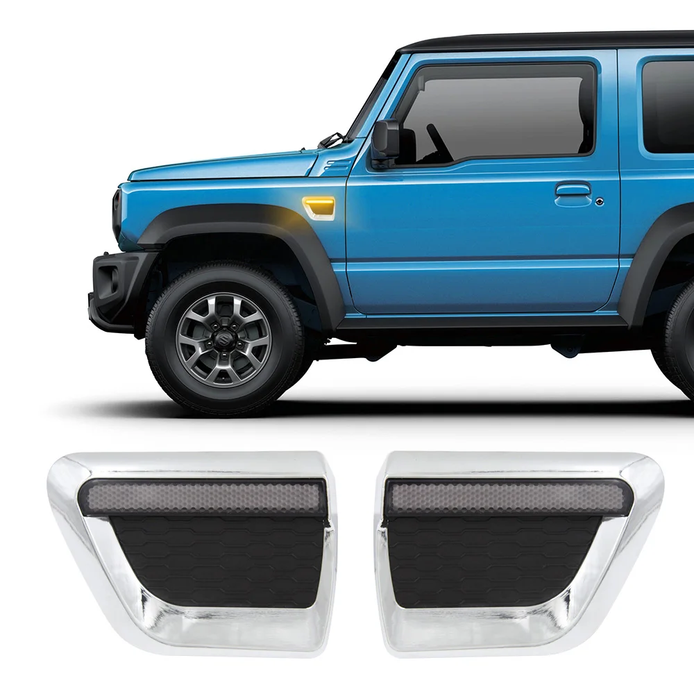 For SUZUKI JIMNY JB64/74 2018-2026 Car LED Width Indicator Light  Car Fender Light DRL Streamer Turn Signals Ground Lamp Chrome