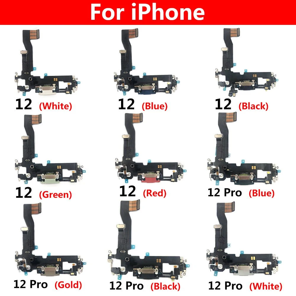 New Quick Charge Bottom Mic USB Charger SUB Board For iPhone 12 Pro Max mini 12mini Dock Connector Charging Port Replacement