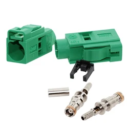 1PC Fakra E connettore femmina colore verde Crimp per cavo RG316 RG174 per auto TV1 nuovo commercio all'ingrosso