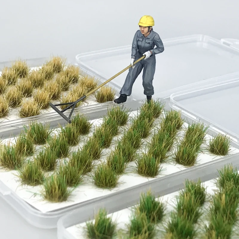 

Height 9MM Miniature Static Grass Bushy Tufts Lowland Shrubs Model Kit For Train Railroad Sand Military Scenery 32Pcs/Box