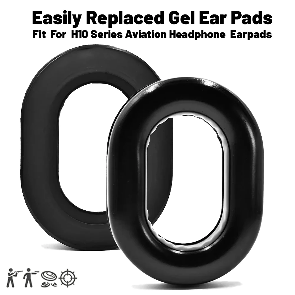 Replacement Gel Ear Cushion Pads Earpad Compatible with David Clark H10-60 H10-20 H10-13.4 H10-76 H10-30 H10-13S Series Headset