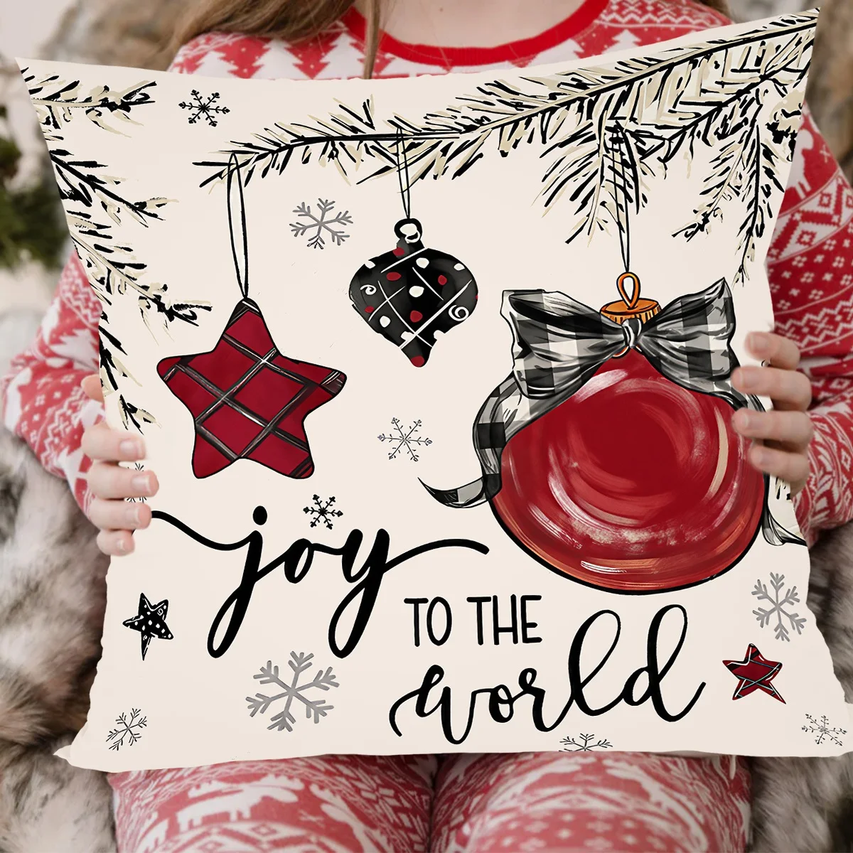 4pcs Christmas Pillow Covers 45x45cm Pillowcases Navidad Xmas Throw Pillow Covers For Home Sofa Couch Christmas Decorations 2025