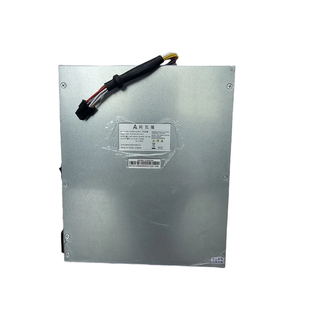 Original Hantron PSU 3300-03 PLUS 2 3300W 12V 4-Fan Cooling Mining Power Supply 100-240V AC Input for AvalonMiner 1246/1346