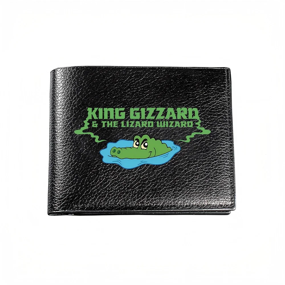 King Gizzard And The Lizard Wizard Green Crocodile Design Men's Wallet With Fashion Print For Casual Business Style