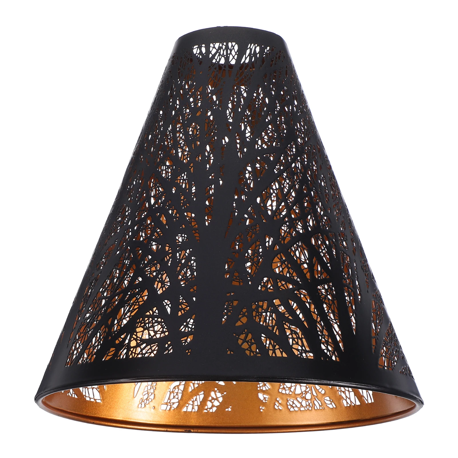 

Drum Lampshade Metal for Pendant Ceiling Wall Light Fixture Elegant Black Retro Finish Modern Vintage Decorative Light