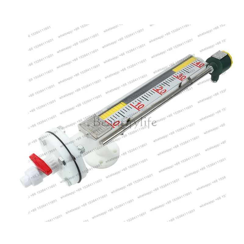 

Magnetic flap PP type liquid level gauge with 4-20ma output, up and down switch
