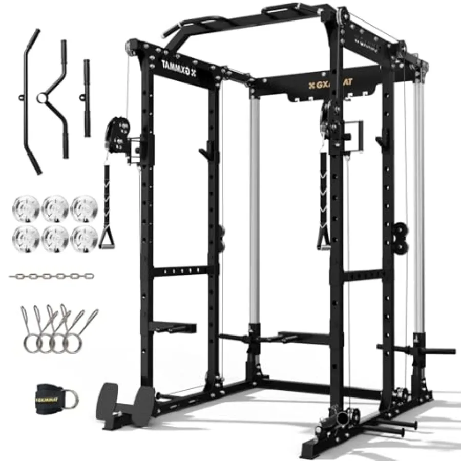 

Многофункциональная силовая рама X6 Power Cage 2200LB с независимой двойной алюминиевой роликовой системой для домашних тренировок и силовых упражнений