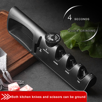 Multi-Angle Sharpening Kit 4-Stage - Safe Non-Slip Base for Kitchen Scissors/Knives,Premium Chef Sharpener