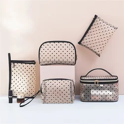 Bolsas de maquillaje Love, bolsa de cosméticos de malla, bolsas de viaje portátiles con cremallera para accesorios de oficina en casa, nueva bolsa de Cosmet