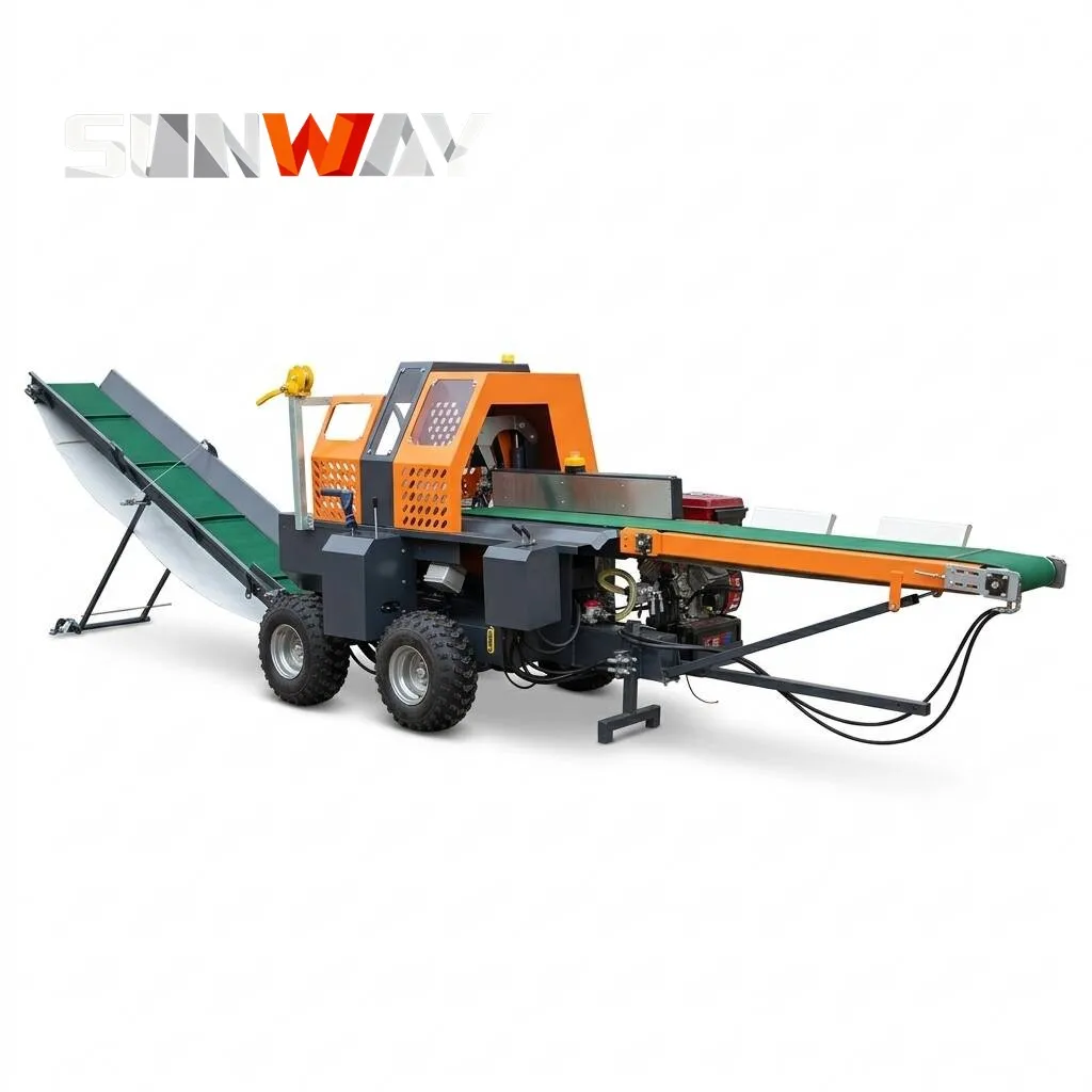 

20T Commercial Firewood Processor Machine Hydraulic Automatic Wood Processor Tree Cutting Machine Wood Splitter Log Processor