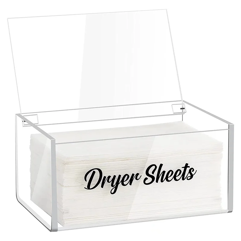 Acrylic Transparent Dry Tissue Box Flip Dispenser Storage Box Bathroom Kitchen Toilet Paper