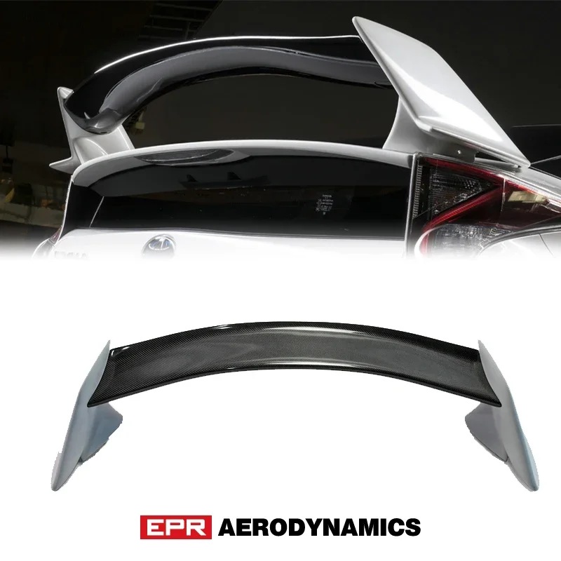 

For Toyota 15 Onwards ZVW50 Prius Carbon Fiber Glossy Black FRP Unpainted W Style Rear Trunk Spoiler