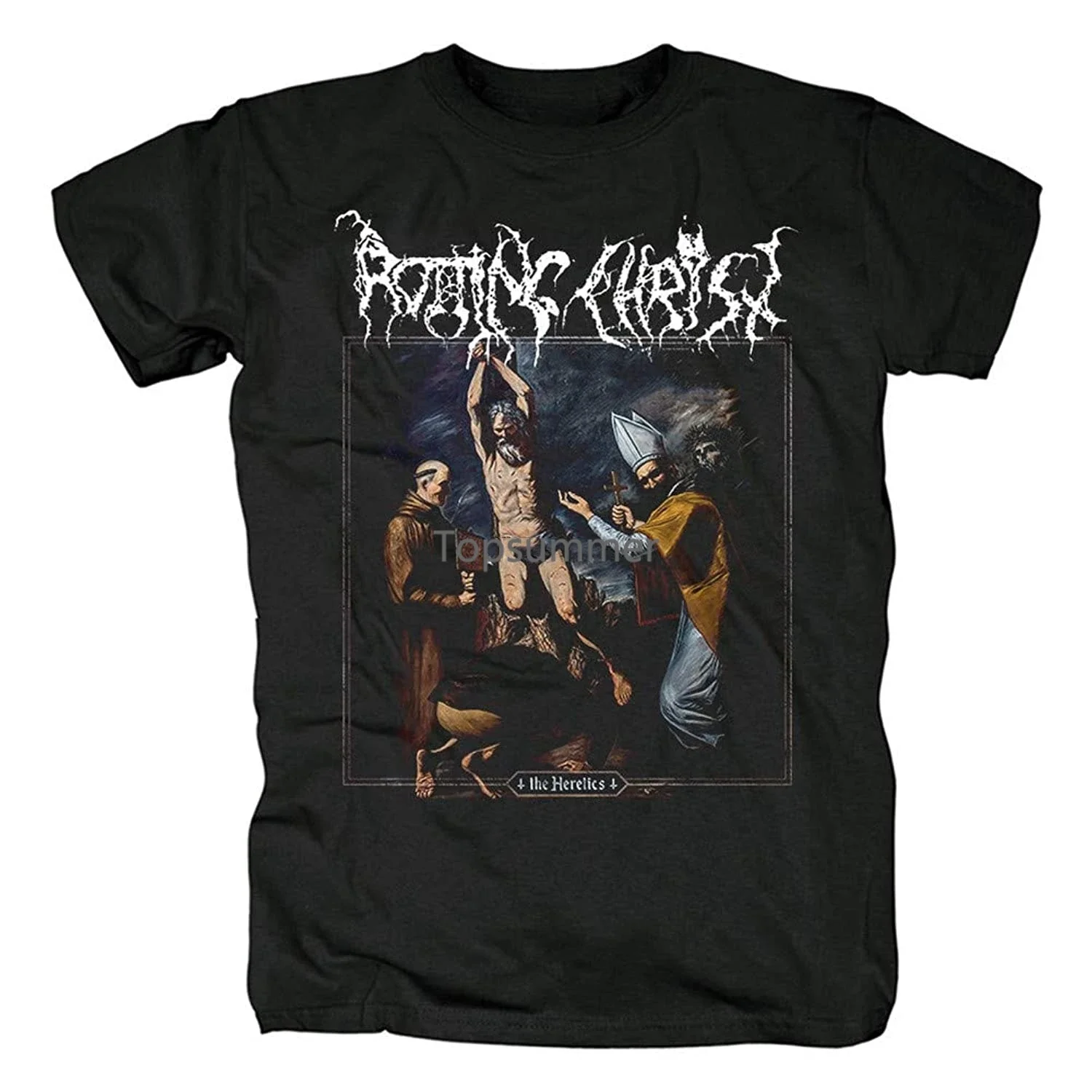 

Men'S Tshirt Short Sleeve Shirt Rotting Christ Rock Tee Women Hiphop Shirts