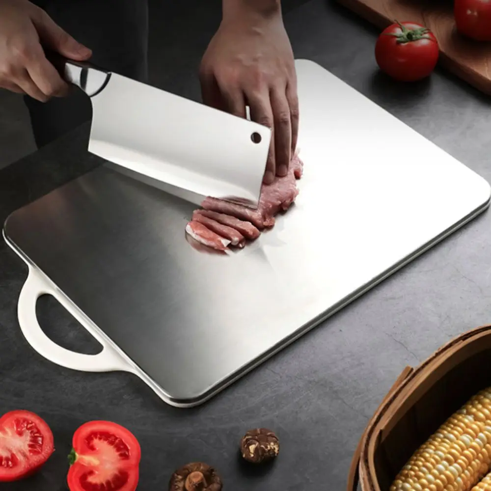 

304 Stainless Steel and PP Double-sided Cutting Board Anti-cracking Non-slip Chopping Block Small Noise Anti-mold Chopping Board