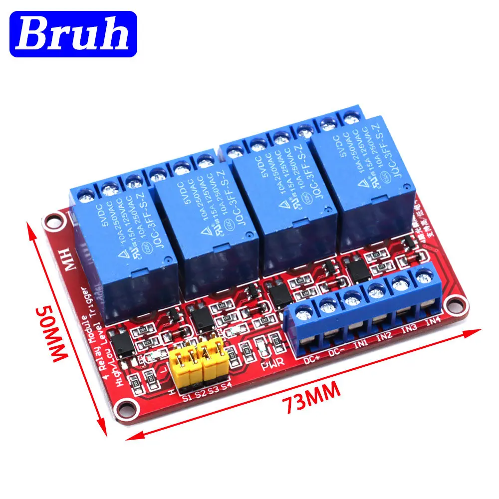 1 2 4 8 Channel 5V 12V Relay Module Board Shield with Optocoupler Support High and Low Level Trigger for Arduino Electronic DIY