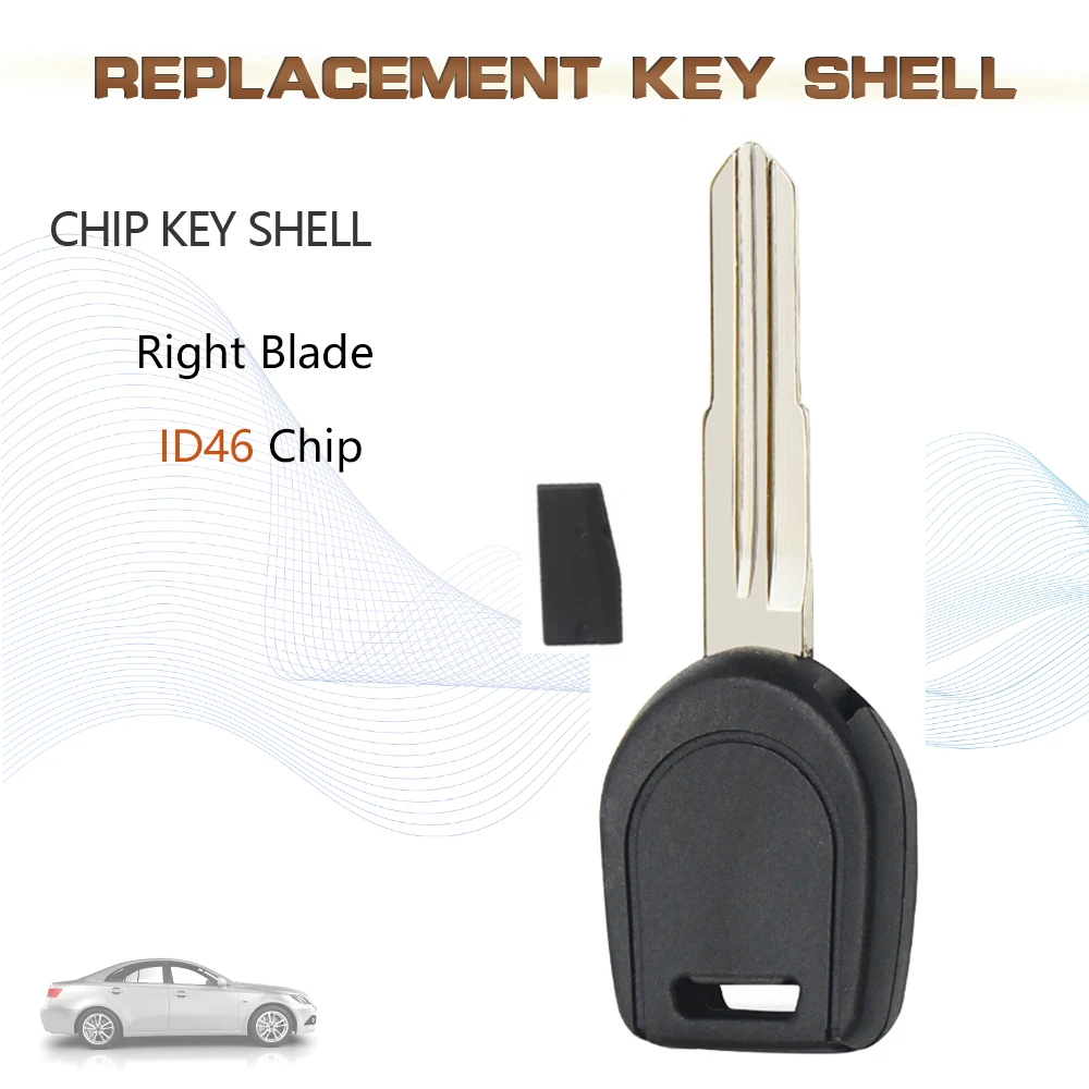 

KEYECU 1/3PCS ID46 Transponder Ignition Key Fob for 2008 2009 2010 2011 2012 Mitsubishi Eclipse Endeavor Galant MIT11R Blade