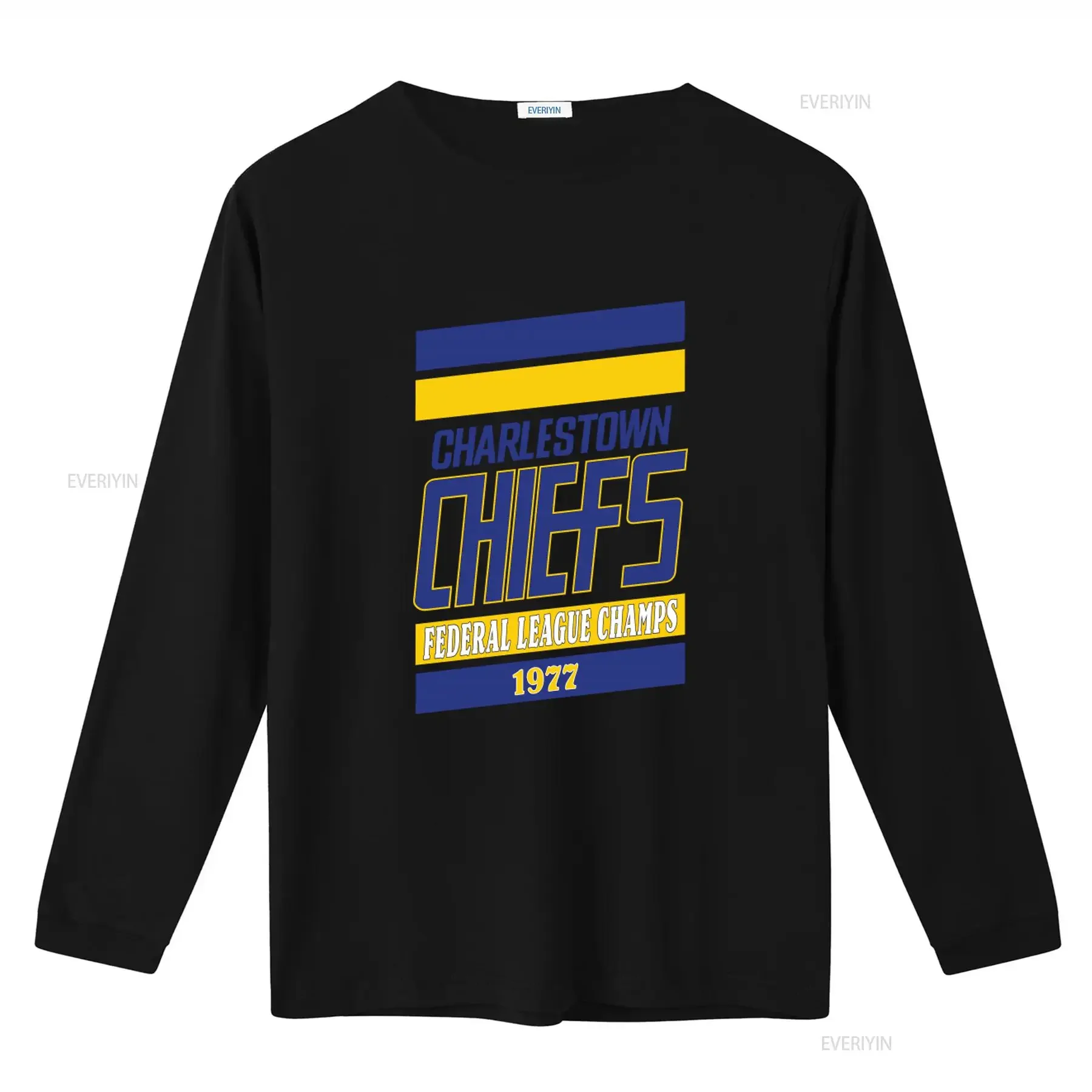 1977 Charlestown Chiefs Federal League Champs Hockey Nostalgic T Shirt vintage Washed Stretched Top For Everyday Wear Soft
