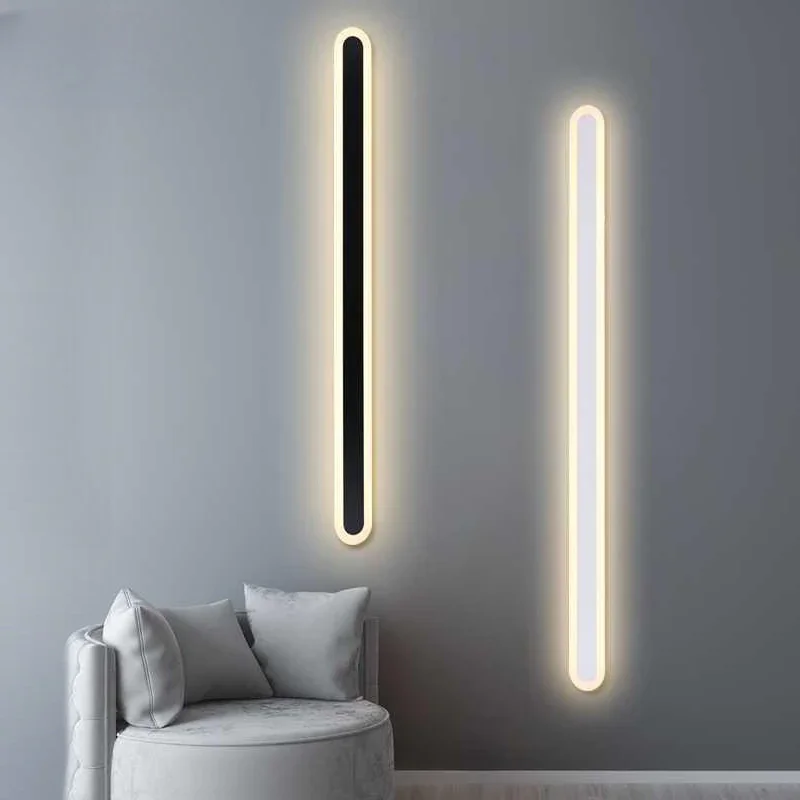 

2025 Minimalist LED Wall Light Modern Energy Saving Lamps Lighting For Living Room Long Wall Lamp Indoor Decoration Sconce Light