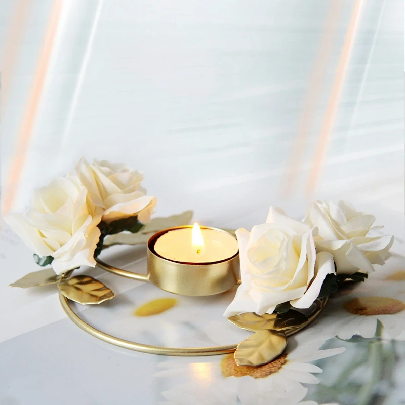 

AFBC Wedding Candlestick Floral Candlestick Flower Candle Holder For Tables Wedding Centerpieces Rose Garland Candle Holder