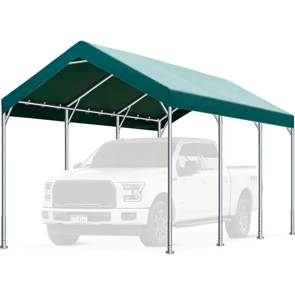 

10 x 20 ft Heavy Duty Carport Car Canopy, Garage Shelter for Outdoor Party, Birthday, Garden, Boat, Adjustable