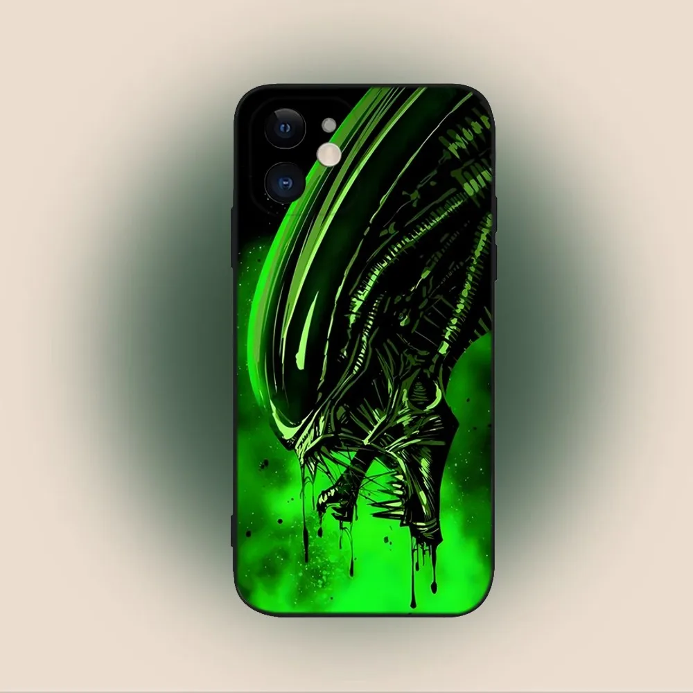 Movie Alien Xenomorph  Phone Case For iPhone 15,14,13,12,11,Plus,Pro Max,XS,X,XR,SE,Mini,8,7 Soft Silicone Black Cover