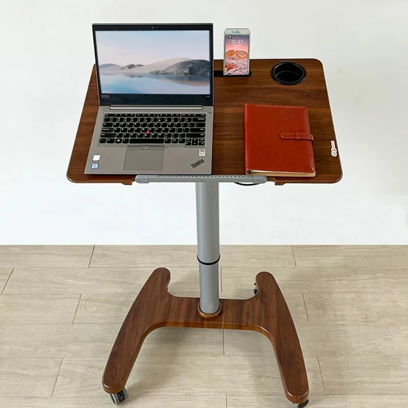 

Pneumatic lifting foldable desk standing home desk simple mobile bedside computer table children's study table