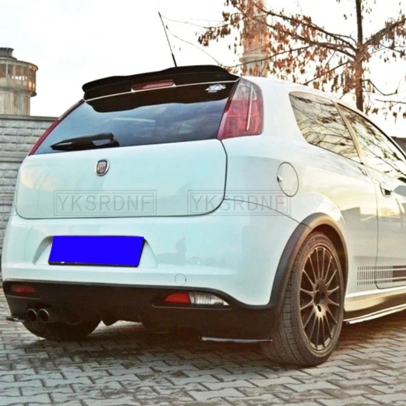 

Rear Wing Spoiler For FIAT GRANDE PUNTO ABARTH 2007 2008 2009 2010 Glossy Black ABS Plastic Roof Wing Hatchback Spoiler Lip