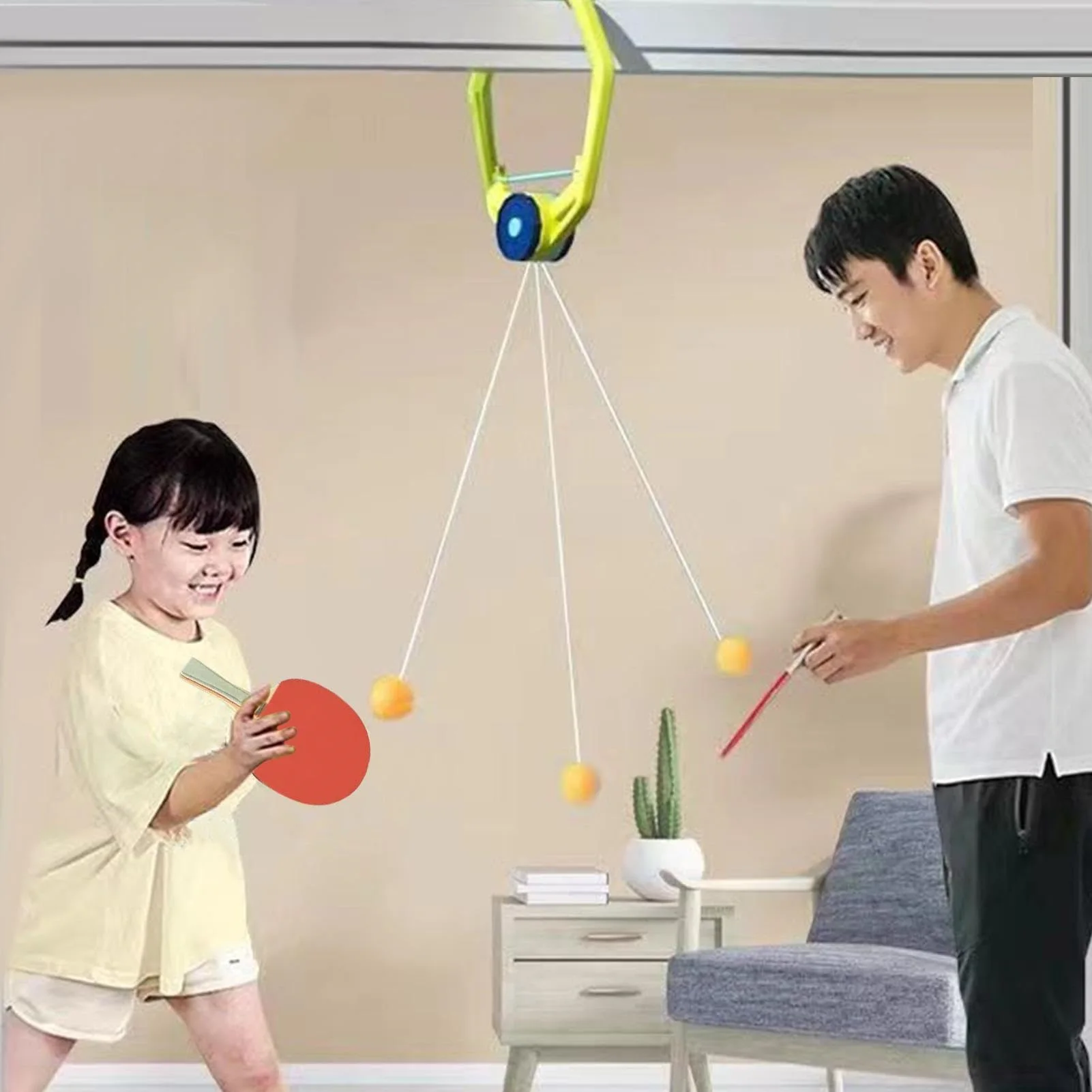 Professional Ping Pong Trainer Durable TPE Ball Kit for Indoor Home Use Hand Eye Coordination Exercise Training Device