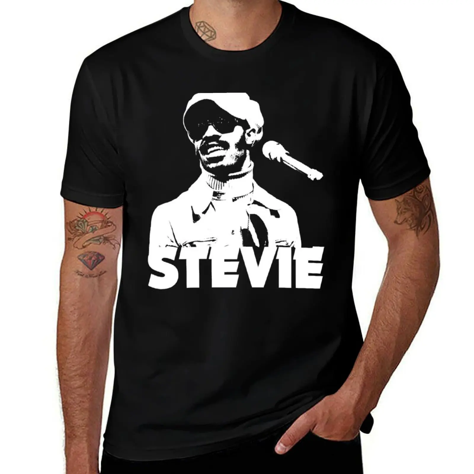

Stevie Wonder T-Shirt black cotton t-shirt plain for man package man t shirts for men t shirts for man pack cotton T-Shirt