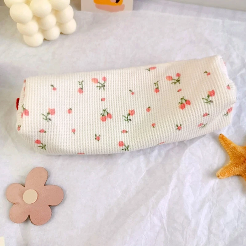 2 حزم القرطاسية حقيبة تخزين القطن لطيف صغير جرلي القلب حقيبة تخزين القرطاسية الصغيرة