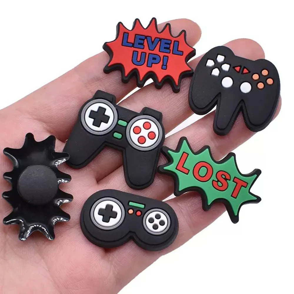 16pcs Game controller Shoe Charm for Shoe Drnaments Sandals Accessories PVC Decorations Wrist Strap Christmas Parties Kids Gift