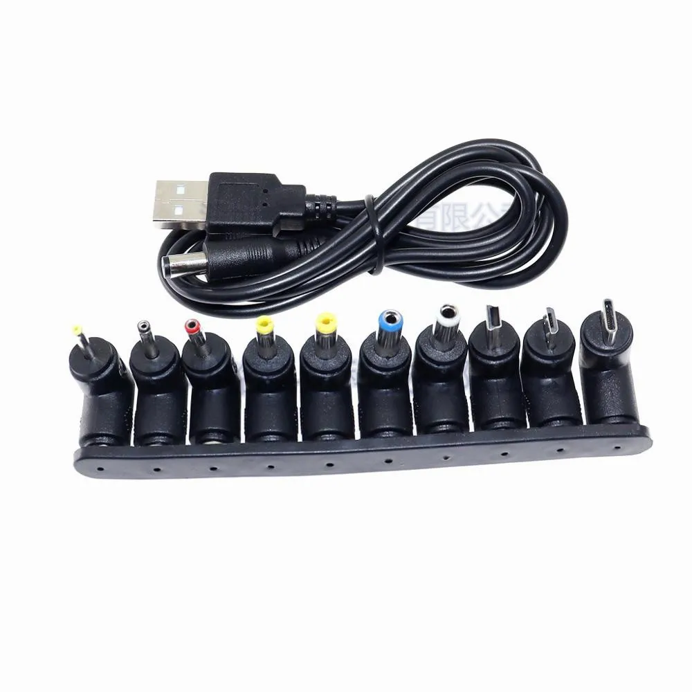 For DC plug multi-purpose adapter, maintenance adapter conversion plug USB to DC voltage 5V charging adapter