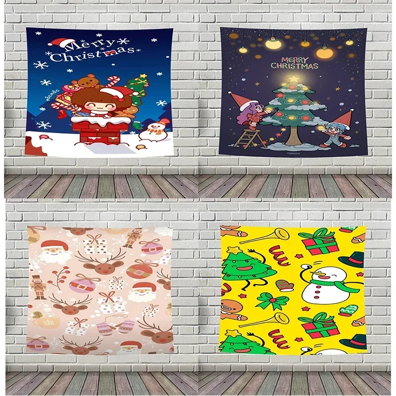 

1 рождественский абстрактный гобелен, подходит для гостиной, дивана, фонового украшения дома, можно использовать в качестве рождественского подарка