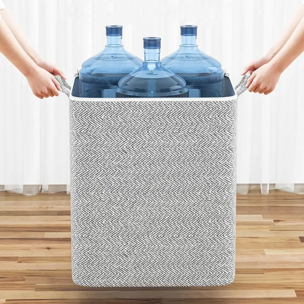 

Non-Woven Wardrobe Storage Bag With Lids Moisture-Proof Quilt Storage Basket Foldable Portable Quilt Organizer Clothing Storage