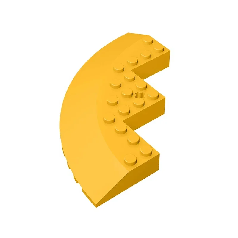 Senbo GDS-1223 Ziegel, runde Ecke 10 x 10, mit Slope 33 Edge, Achsloch, Facettenaussparung, kompatibel mit Lego 58846