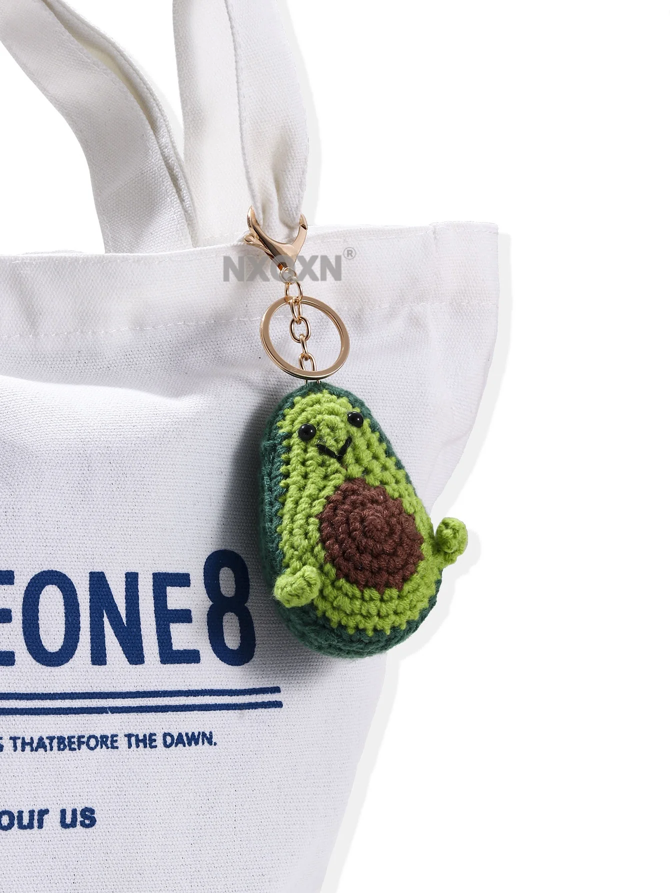 Lindo llavero de aguacate de zanahoria de punto de felpa bolso colgante accesorios de coche